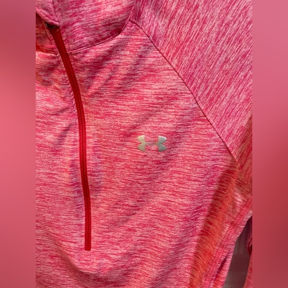 Under Armor Pink half Zip long sleeve pull over - Picture 4 of 4